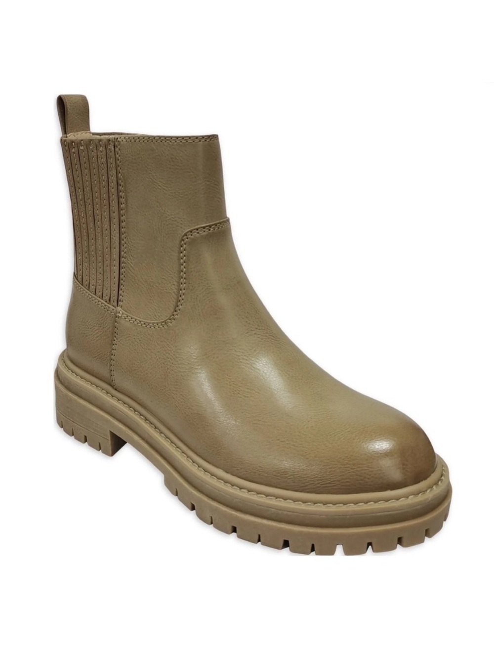 Time and Tru lug sole Chelsea boots inside zipper and gusset sides size 10